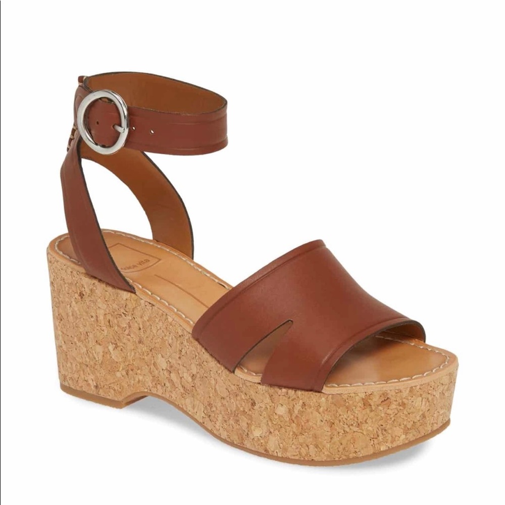 Dolce Vita Linda Leather Sandals Brown Size 10